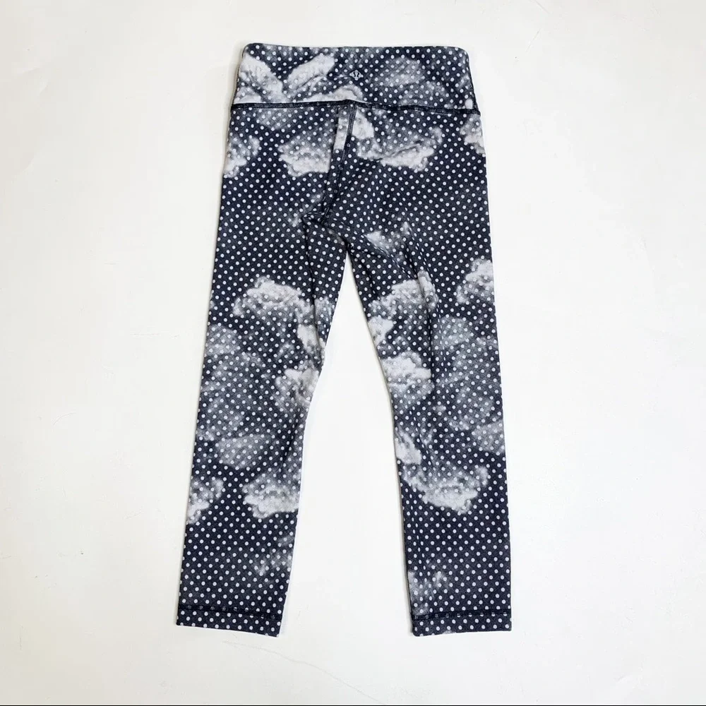 Lululemon Wunder Under Crop II Full On Luon Dottie Dream Rose Leggings Size 4
